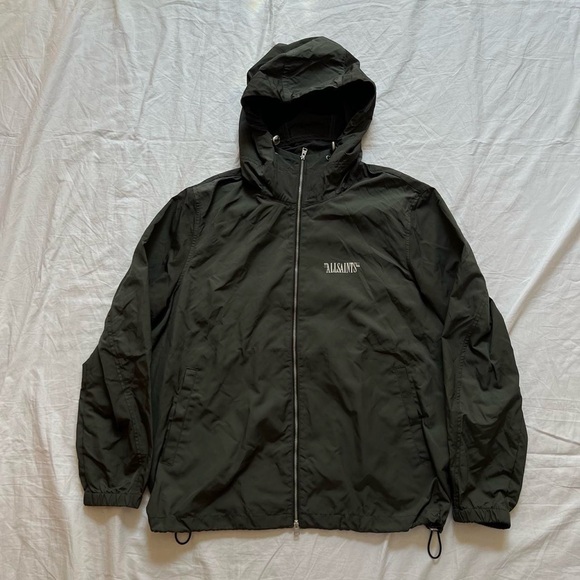ALL SAINTS SHADOW KHAKI GREEN "CRAZE" TECH RAIN JACKET COAT - MEDIUM - Picture 1 of 8